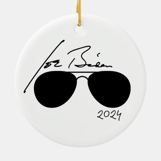 Joe Biden Aviators 2024 Keramisch Ornament (Achterkant)