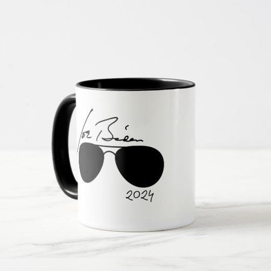 Joe Biden Aviators 2024 Mok (Voorkant links)