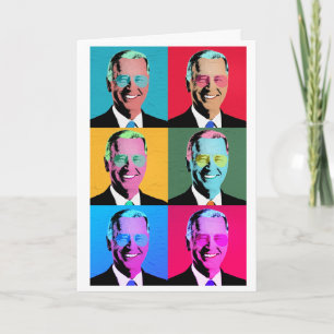 Joe Biden Aviators Pop Art Painting Kaart