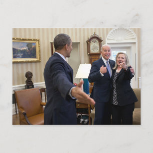 Joe Biden, Barack Obama & Hillary Clinton Briefkaart