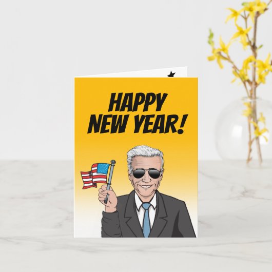 Joe Biden Begroeting Kaart (Gele Bloem)