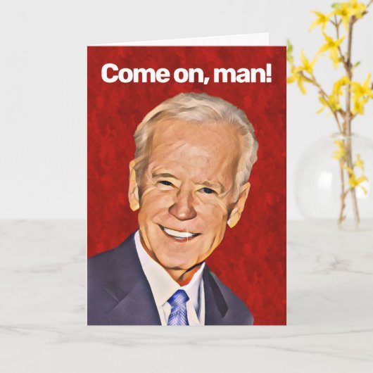 Joe Biden Birthday Game Show Host Kaart (Gele Bloem)