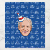 JOE BIDEN BIRTHDAY WIJN ETIKET (Enkel label)