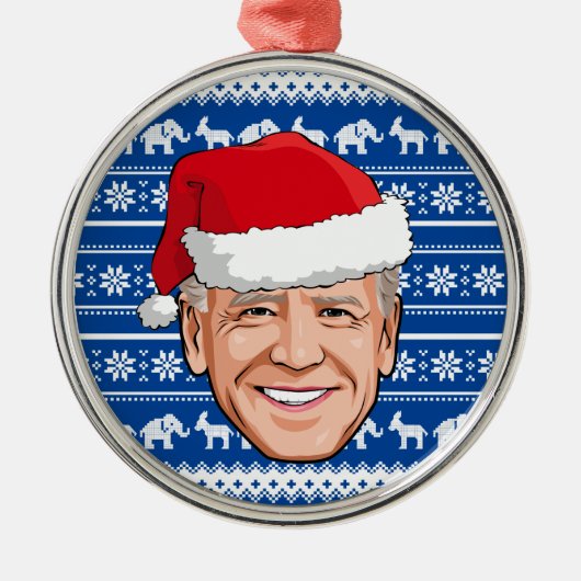 Joe Biden Blue Holiday Ceramic Ornament (Voorkant)