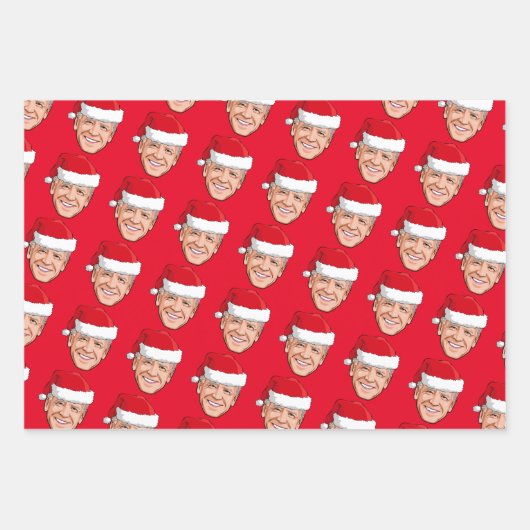 Joe Biden Blue Kerstmis Inpakpapier Vel (Voorkant 3)