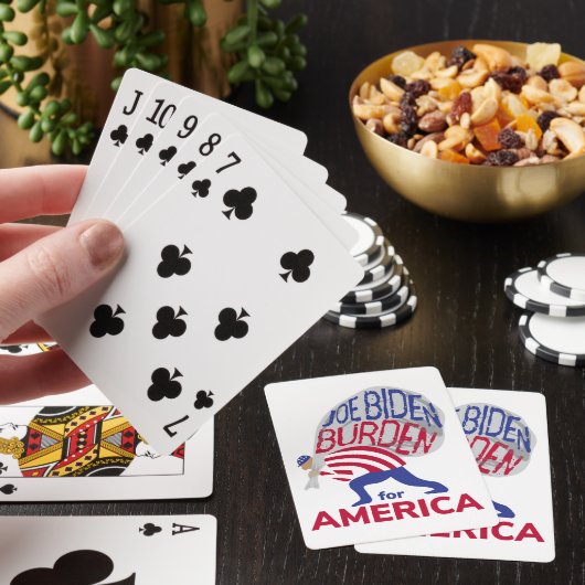 Joe Biden Burden voor Amerika Pokerkaarten (Insitu)