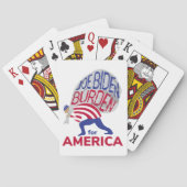 Joe Biden Burden voor Amerika Pokerkaarten (Achterkant)