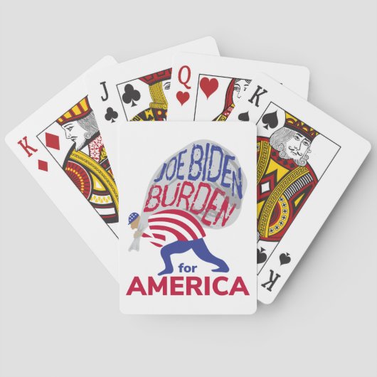 Joe Biden Burden voor Amerika Pokerkaarten (Achterkant)