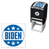 Joe Biden Button Blue Stars Zelfinktende Stempel (In situ)