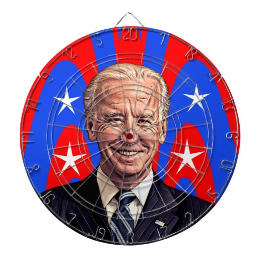 Joe Biden Caricature Cartoon Dartbord (Voorkant)