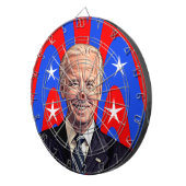 Joe Biden Caricature Cartoon Dartbord (Voorkant Rechts)