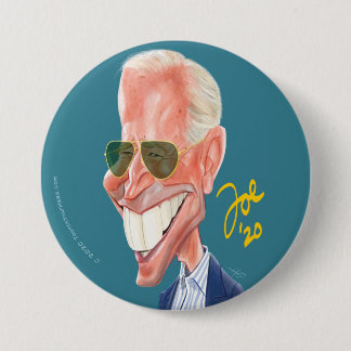 Joe Biden cartoon caricature verkiezingsknop Ronde Button 7,6 Cm