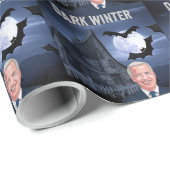 JOE BIDEN CHRISTMAS DARK WINTER WRAPPING PAPER CADEAUPAPIER (Rol Hoek)