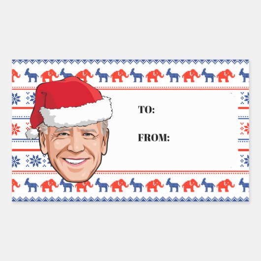 Joe Biden Christmas Gift Label Sticker (Voorkant)