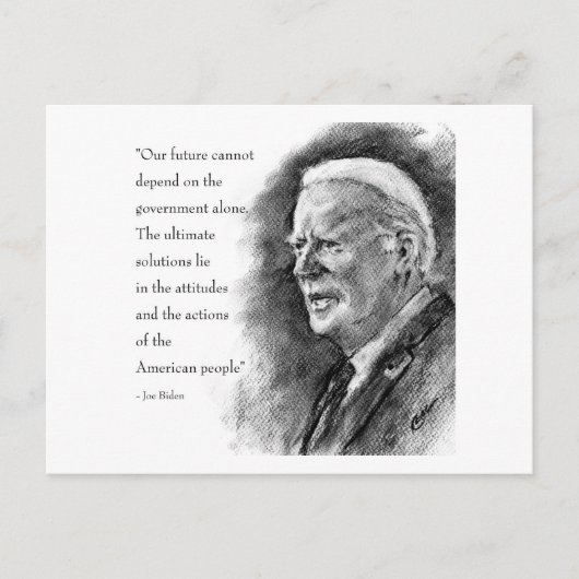 Joe Biden & citaat Briefkaart (Voorkant)