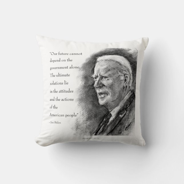 Joe Biden & citaat Kussen (Voorkant)