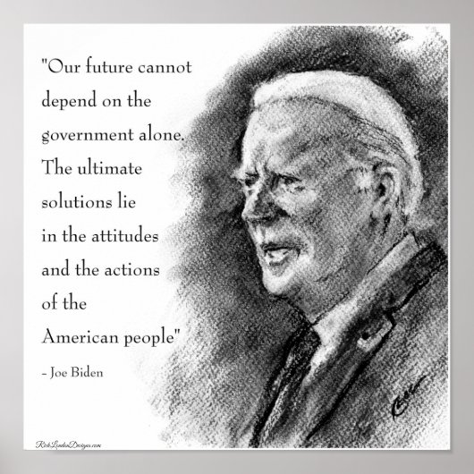 Joe Biden & citaat Poster (Voorkant)