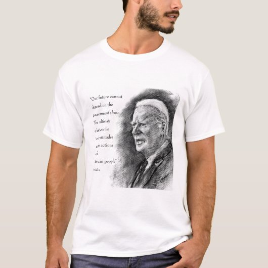 Joe Biden & citaat T-shirt (Voorkant)
