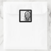 Joe Biden & citaat Vierkante Sticker (Tas)