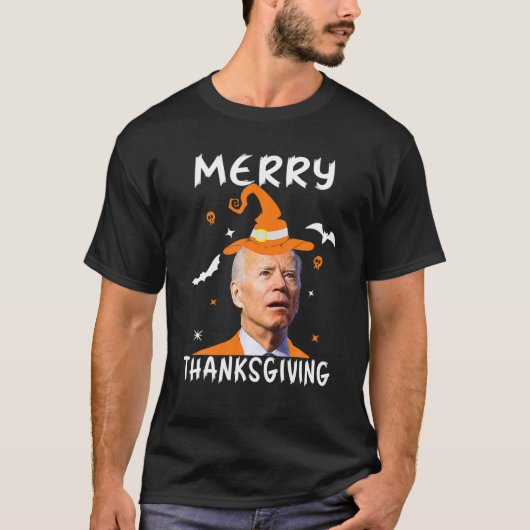 Joe Biden Confused Merry Thanksgiving For Funny Ha T-shirt (Voorkant)