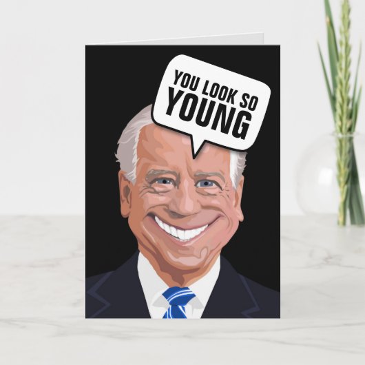 JOE BIDEN CREEPY FUNNY BIRTHDAY-KAARTEN KAART (Voorkant)