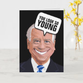 JOE BIDEN CREEPY FUNNY BIRTHDAY-KAARTEN KAART (Gele Bloem)