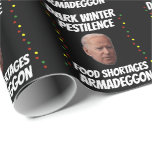 JOE BIDEN DARK WINTER CHRISTMAS WRAPPING PAPER CADEAUPAPIER<br><div class="desc">JOE BIDEN DARK WINTER WRAPPING PAPER</div>