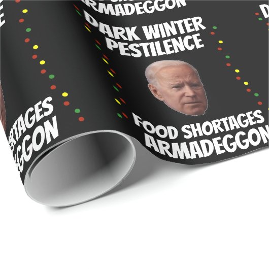 JOE BIDEN DARK WINTER CHRISTMAS WRAPPING PAPER CADEAUPAPIER (Rol Hoek)