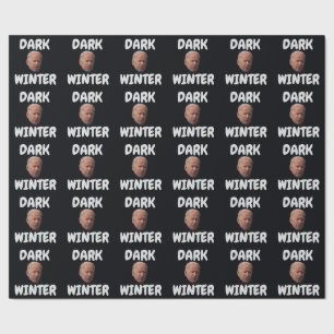 JOE BIDEN DARK WINTER CHRISTMAS WRAPPING PAPER CADEAUPAPIER