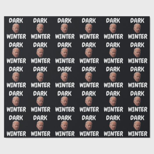 JOE BIDEN DARK WINTER CHRISTMAS WRAPPING PAPER CADEAUPAPIER (Zoom)