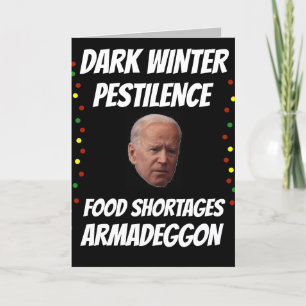 JOE BIDEN DARK WINTER FUNNY CHRISTMAS CARDS BEDANKKAART