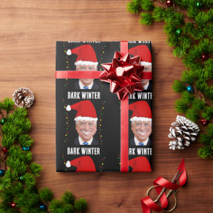 JOE BIDEN DARK WINTER FUNNY CHRISTMAS WRAPPING PAP CADEAUPAPIER