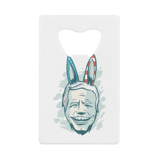 joe biden democratische donkey creditkaart flessenopener (Voorkant)