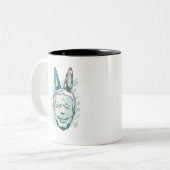 joe biden democratische donkey tweekleurige koffiemok (Voorkant links)