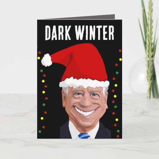 JOE BIDEN DONKERE WINTER GRAPPIGE KERSTKAARTEN FEESTDAGEN KAART (Voorkant)