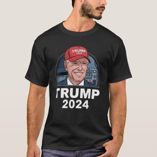 Joe Biden draagt een Pet van Trump T-shirt (Voorkant)