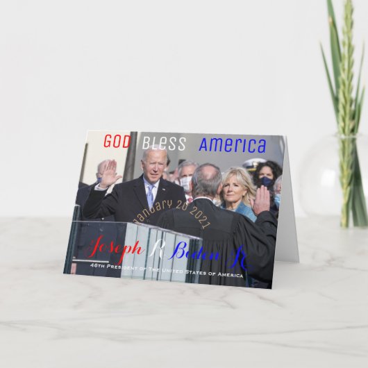 Joe Biden Eed van Kantoor 2021 Inauguratie Kaart (Voorkant)