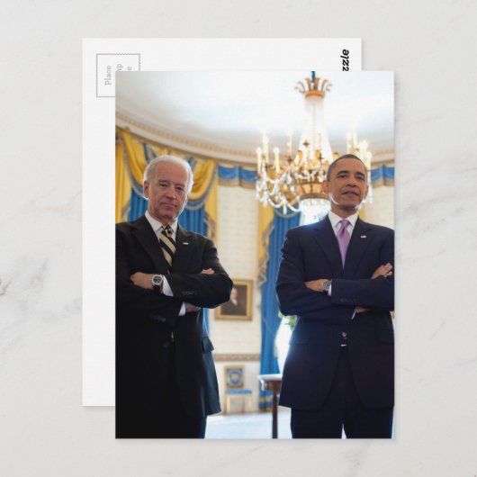 Joe. Biden en Barack Obama Briefkaart (Voorkant / Achterkant)