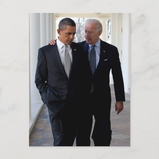 Joe. Biden en Barack Obama Briefkaart (Voorkant)