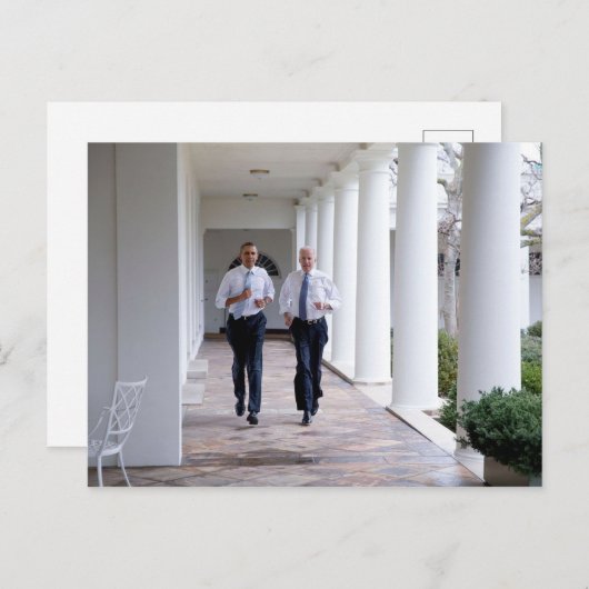 Joe Biden en Barack Obama Briefkaart (Voorkant / Achterkant)
