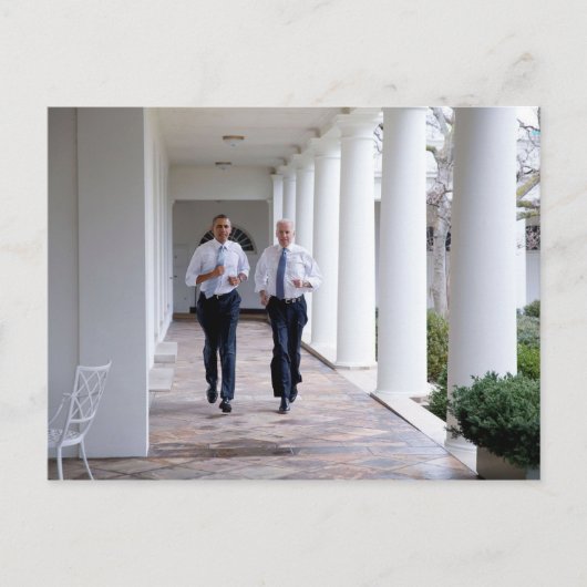 Joe Biden en Barack Obama Briefkaart (Voorkant)