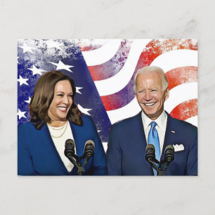 Joe Biden en Kamala Harris 2020 Running Mates Briefkaart