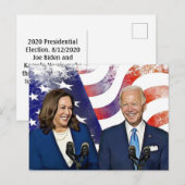 Joe Biden en Kamala Harris 2020 Running Mates Briefkaart (Voorkant / Achterkant)