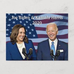 Joe Biden en Kamala Harris 2020 Running Mates Briefkaart