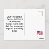 Joe Biden en Kamala Harris 2020 Running Mates Briefkaart (Achterkant)