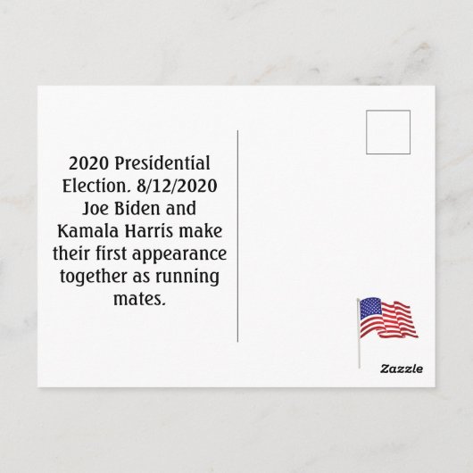 Joe Biden en Kamala Harris 2020 Running Mates Briefkaart (Achterkant)