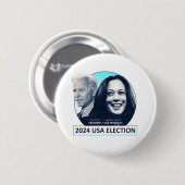 Joe Biden en Kamala Harris 2024 VS VERKIEZINGEN Ronde Button 5,7 Cm (Voorkant /achterkant)