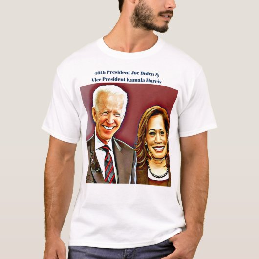 Joe Biden en Kamala Harris_ 46th President_ T-shirt (Voorkant)
