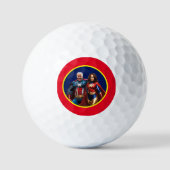 Joe Biden en Kamala Harris als superhelden Golfballen (Voorkant)