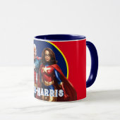 Joe Biden en Kamala Harris als superhelden Mok (Voorkant rechts)